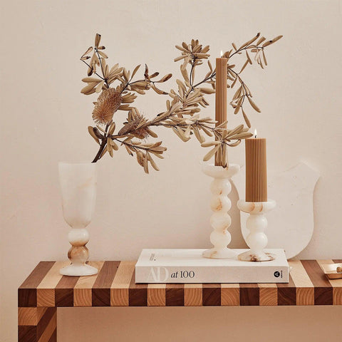 Black Blaze Orb Vase White Onyx Vase Black Blaze - [store_name]