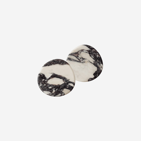 Black Blaze Marble Coaster Set Calacatta Coasters Black Blaze - [store_name]