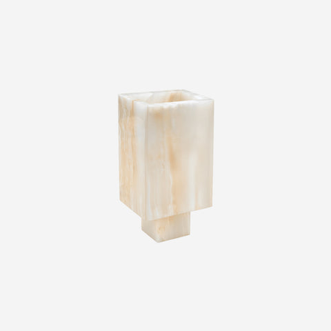 Black Blaze Trunk Vase White Onyx Vase Black Blaze - [store_name]