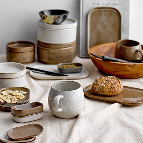 Bloomingville Addison Plate Brown Grey Matte Plate Bloomingville - [store_name]