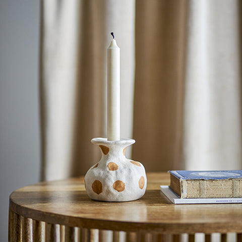 Bloomingville Byron Yellow Dot Candle Holder Candle Holder Bloomingville - [store_name]