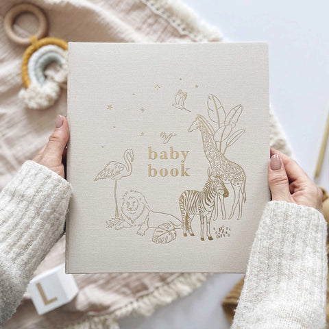 SIMPLE FORM. - Blush and Co Blush & Gold My Baby Memory Book Safari - 