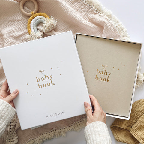 Blush & Gold My Baby Memory Book Pearl Memory Book Blush and Co - [store_name]