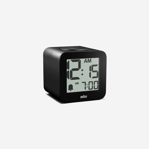 Braun BC25BP LCD Alarm Clock Black Clock Braun - [store_name]