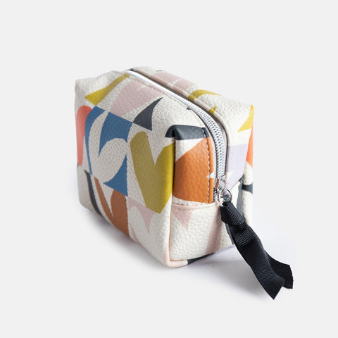 Caroline Gardner Multi Checkmate Heart Mini Cube Cosmetic Bag Cosmetic Bag Caroline Gardner - [store_name]