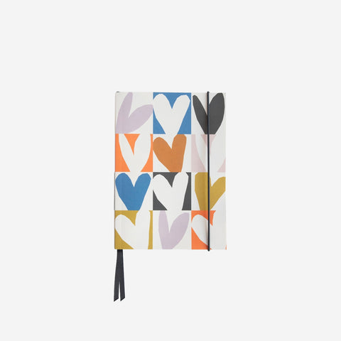 Caroline Gardner Multi Checkmate Hearts A5 Soft Cover Notebook Notebook Caroline Gardner - [store_name]