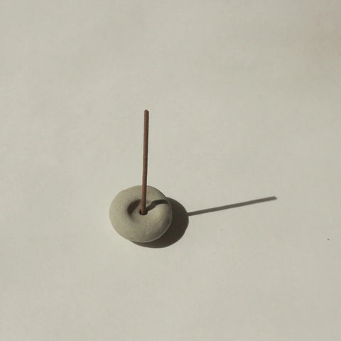 Cedar and Myrrh Mini Light Grey Pebble Incense Holder Incense Holder Cedar and Myrrh - [store_name]