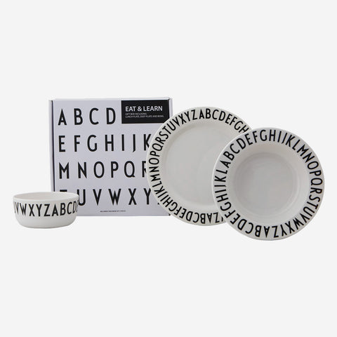 SIMPLE FORM. - Design Letters Design Letters Melamine Alphabet Eat + Learn Bowl Gift Set - 