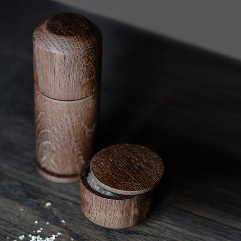 Ekta Living Salt Me Salt Jar Smoked Oak Salt Jar Ekta Living    - [store_name]