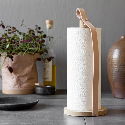 Ekta Living Hands On Paper Towel Holder Natural Oak Paper Towel Holder Ekta Living    - [store_name]