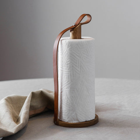 Ekta Living Hands On Paper Towel Holder Oiled Oak Paper Towel Holder Ekta Living    - [store_name]
