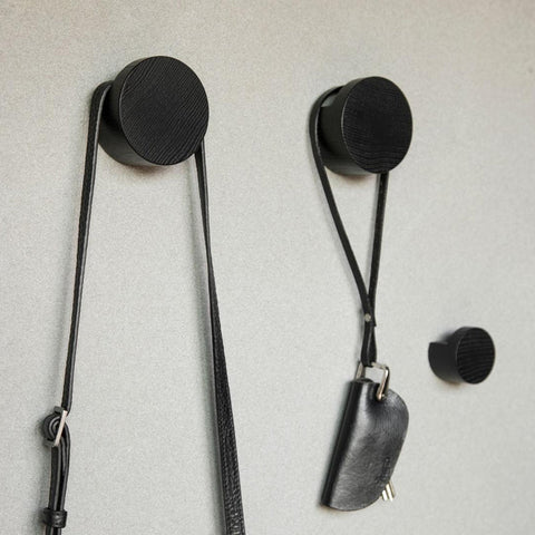 Ekta Living Wood Knot Hook Large Black Oak Wall Hooks Ekta Living    - [store_name]