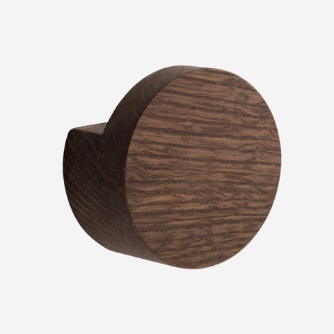 Ekta Living Wood Knot Hook Large Smoked Oak Wall Hooks Ekta Living    - [store_name]