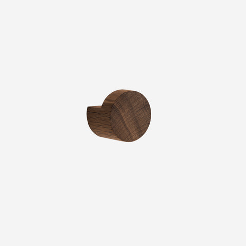 Ekta Living Wood Knot Hook Medium Smoked Oak Wall Hooks Ekta Living    - [store_name]