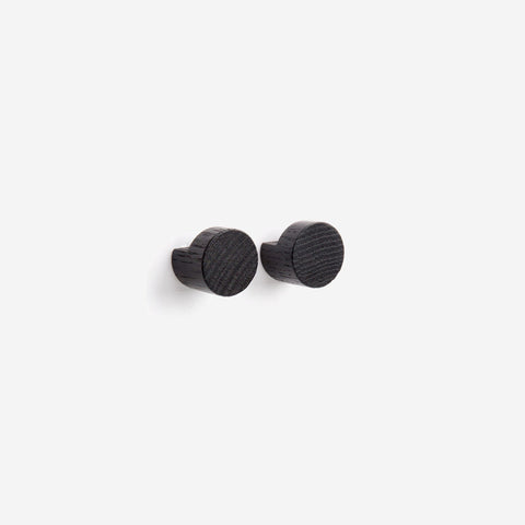 Ekta Living Wood Knot Hook Small Set Black Oak Wall Hooks Ekta Living    - [store_name]