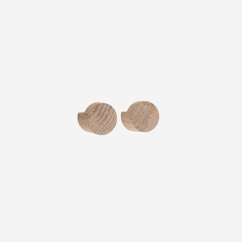 Ekta Living Wood Knot Hook Small Pair Natural Oak Wall Hooks Ekta Living    - [store_name]
