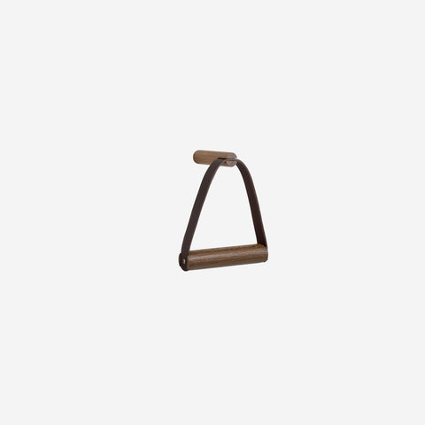 Ekta Living Toilet Roll Holder Leather Smoked Oak Toilet Paper Holder Ekta Living    - [store_name]