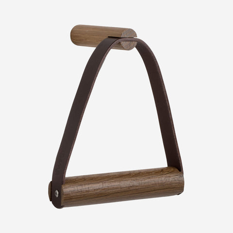 Ekta Living Toilet Roll Holder Leather Smoked Oak Toilet Paper Holder Ekta Living    - [store_name]