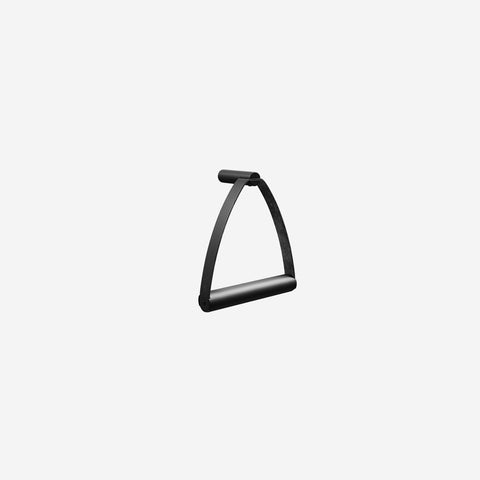 Ekta Living Toilet Roll Holder Metal Black Towel Hanger Ekta Living    - [store_name]