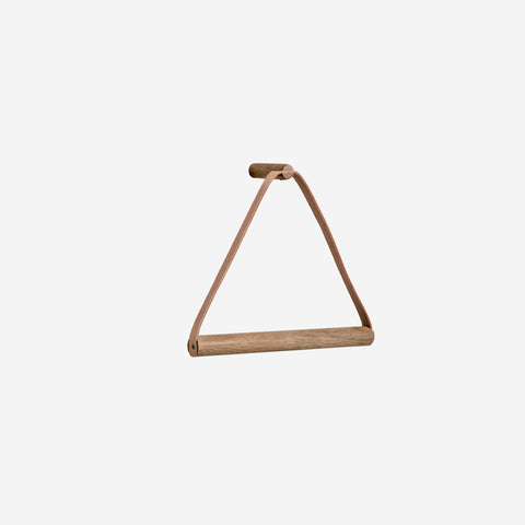 Ekta Living Towel Hanger Leather Oiled Oak Towel Hanger Ekta Living    - [store_name]
