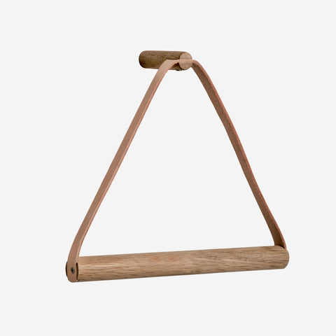 Ekta Living Towel Hanger Leather Oiled Oak Towel Hanger Ekta Living    - [store_name]