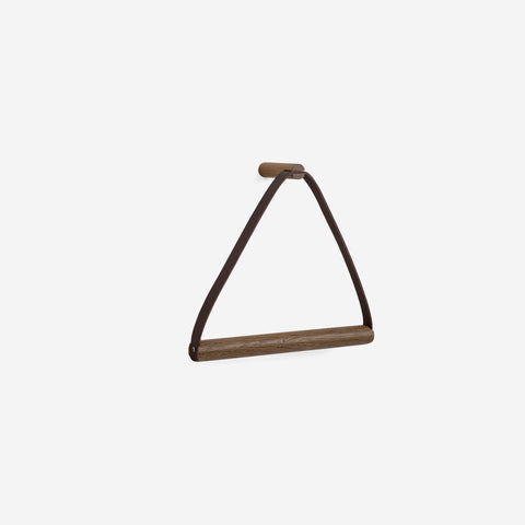 Ekta Living Towel Hanger Leather Smoked Oak Towel Hanger Ekta Living    - [store_name]