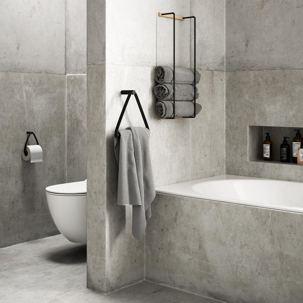 Ekta Living Towel Hanger Metal Black Towel Hangers Simple Form