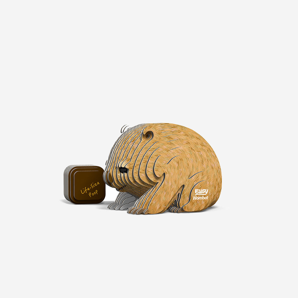 EUGY Wombat 3D - Kit Modellino Di Carta Da Costruire Per Bambini (età 6+) - Gioco Creativo Ecologico