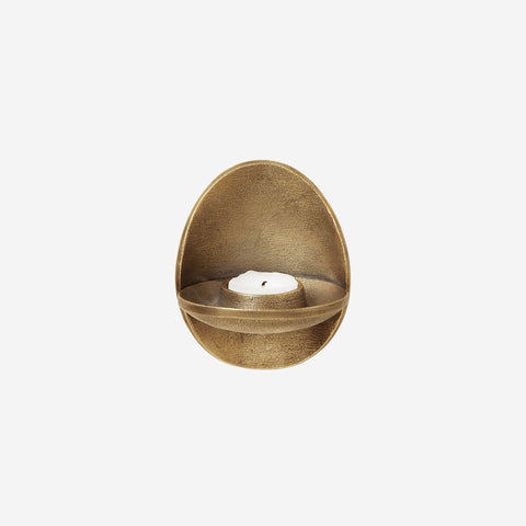 Ferm Living Agape Wall Tealight Holder Gold Candle Holder Ferm Living - [store_name]