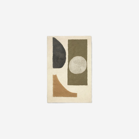 Ferm Living Bloco Tufted Rug Green Off White Rugs Ferm Living - [store_name]