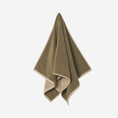 Ferm Living Ekko Hand Towel Olive Cashmere Towel Ferm Living - [store_name]