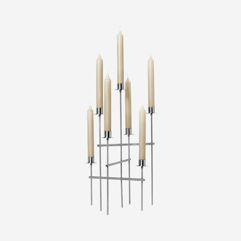 Ferm Living Elysia Candelabra Brushed Stainless Steel Side Table Ferm Living - [store_name]