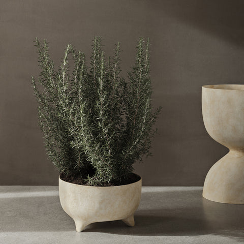 Ferm Living Evoke Pot Low Warm Sand Pot Ferm Living - [store_name]