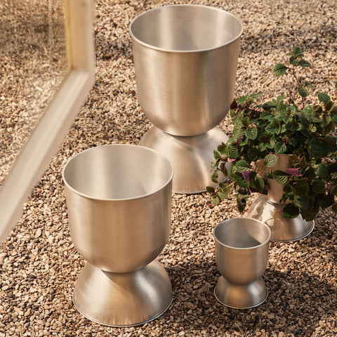 Ferm Living Hourglass Pot Aluminium Extra Small Pot Ferm Living - [store_name]