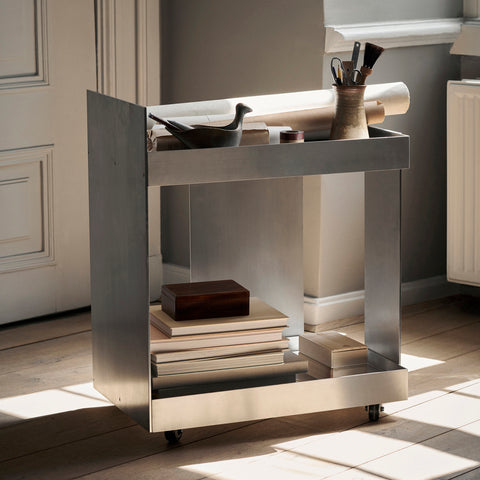 Ferm Living Lager Trolley Aluminium Trolley Ferm Living    - [store_name]