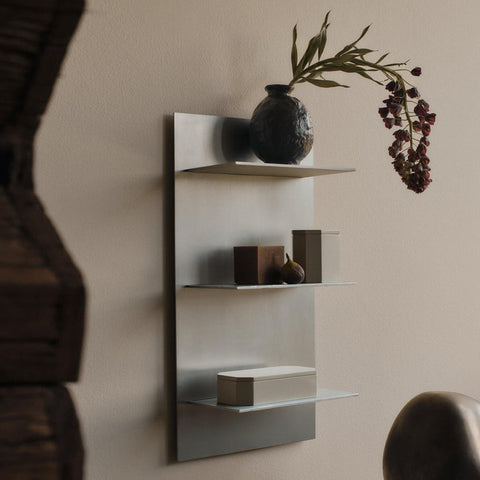 Ferm Living Lager Wall Shelf Triple Small Aluminium Shelf Ferm Living - [store_name]