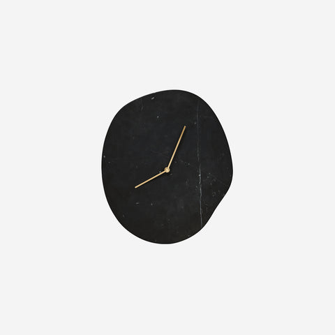 Ferm Living Melt Wall Clock Black Marble