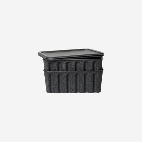 Ferm Living Paper Pulp Box Set Charcoal Large Bin Ferm Living - [store_name]