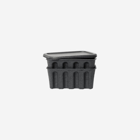 Ferm Living Paper Pulp Box Set Charcoal Small Storage box Ferm Living - [store_name]