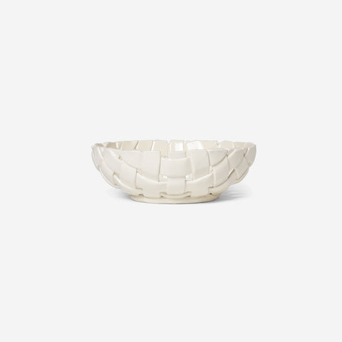 Ferm Living Plait Bowl Off White Large Bowl Ferm Living - [store_name]