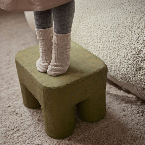 Ferm Living Podo Stool Khaki Kids Stool Ferm Living - [store_name]