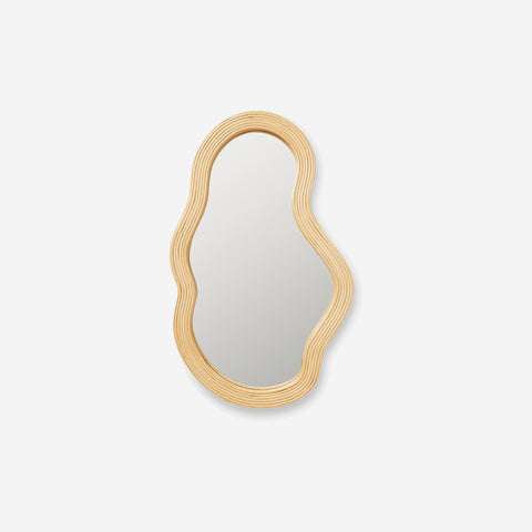Ferm Living Pond Mirror Medium Rattan Natural Hook Ferm Living - [store_name]