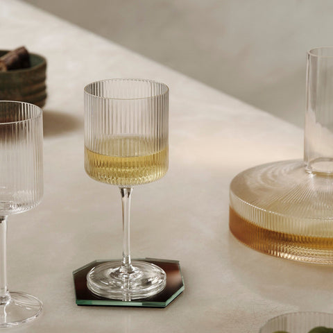 Ferm Living Ripple White Wine Glasses Clear Glasses Ferm Living - [store_name]