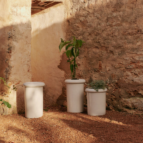 Ferm Living Rollo Pot White Small Pot Ferm Living - [store_name]