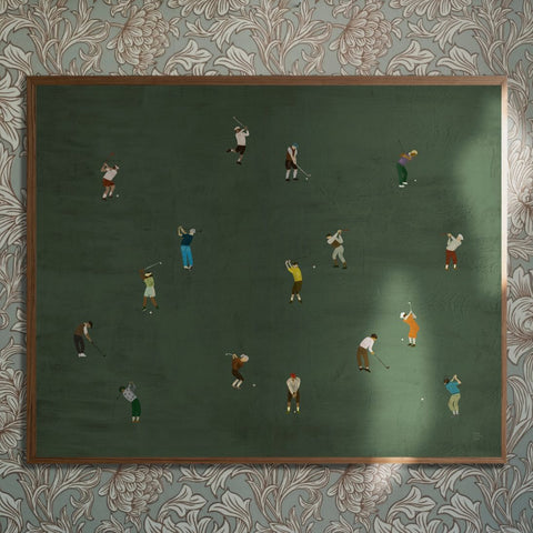 Fine Little Day Golfers Print 40x50cm Art Print Fine Little Day - [store_name]