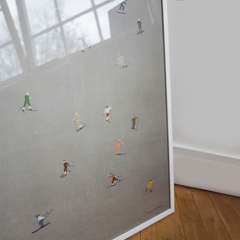 Fine Little Day Skiers Print 70x50cm Art Print Fine Little Day - [store_name]