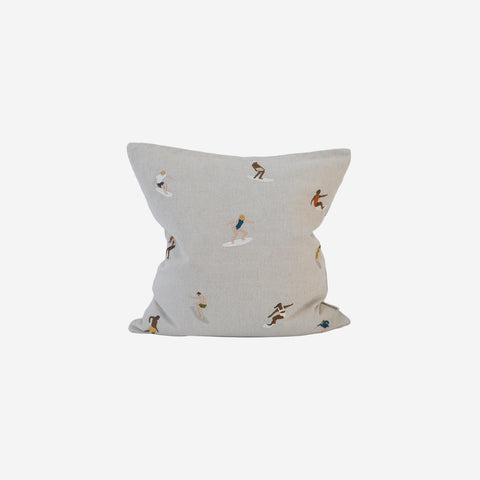 Fine Little Day Surfers Embroidered Cushion Cover 48x48cm Art Print Fine Little Day - [store_name]