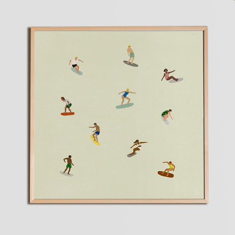 Fine Little Day Surfers Print 40x40cm Art Print Fine Little Day - [store_name]