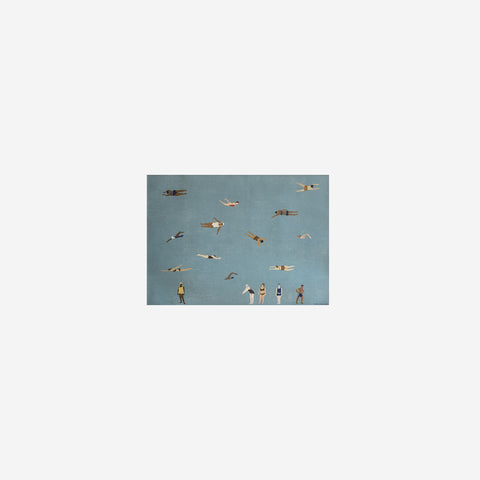 Fine Little Day Swimmers Print Blue 40x50cm Art Print Fine Little Day - [store_name]