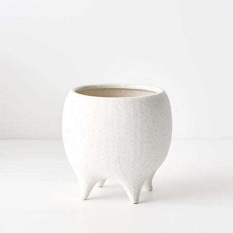 Floral Interiors Alena Pot White Chalk Pot Floral Interiors - [store_name]